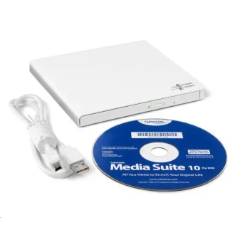 HITACHI LG - unitate externă DVD-W/CD-RW/DVD±R/±RW/RAM GP57EW40, Slim, alb, cutie SW - Utilizat HITACHI LG - unitate externă DVD-W/CD-RW/DVD±R/±RW/RAM GP57EW40, Slim, alb, cutie SW - Utilizat