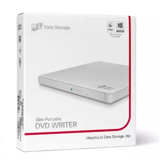HITACHI LG - unitate externă DVD-W/CD-RW/DVD±R/±RW/RAM GP57EW40, Slim, alb, cutie SW HITACHI LG - unitate externă DVD-W/CD-RW/DVD±R/±RW/RAM GP57EW40, Slim, alb, cutie SW