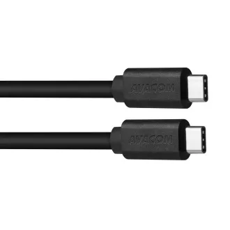 Cablu de date și încărcare AVACOM USB Type-C - USB Type-C, 40cm, negru
