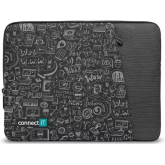 CONNECT IT Carcasă Doodle pentru laptop 13.3", negru