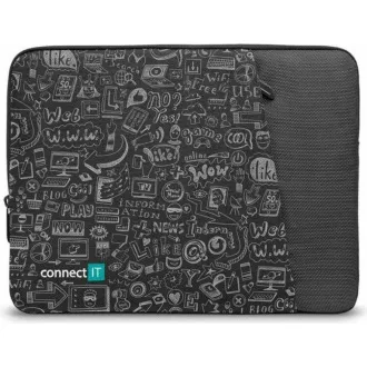 CONNECT IT Carcasă Doodle pentru laptop 13.3", negru