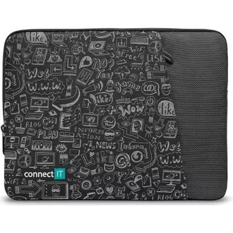 CONNECT IT Carcasă Doodle pentru laptop 13.3", negru
