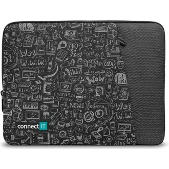 CONNECT IT Carcasă Doodle pentru laptop 15.6", negru CONNECT IT Carcasă Doodle pentru laptop 15.6", negru