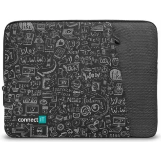 CONNECT IT Carcasă Doodle pentru laptop 15.6", negru CONNECT IT Carcasă Doodle pentru laptop 15.6", negru