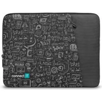 CONNECT IT Carcasă Doodle pentru laptop 15.6", negru CONNECT IT Carcasă Doodle pentru laptop 15.6", negru