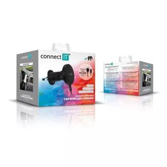CONNECT IT InCarz InCarz MagSafe încărcător universal magnetic wireless pentru mașină, negru