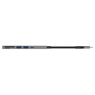 Hub CONNECT IT USB-C, 2x USB-A, 1x USB-C, 1x card SD, 1x card MicroSD, gri