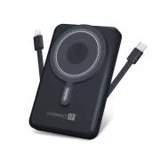 Baterie externă CONNECT IT, încărcare rapidă, MagSafe, 10000mAh, USB-C, Lightning, Gri