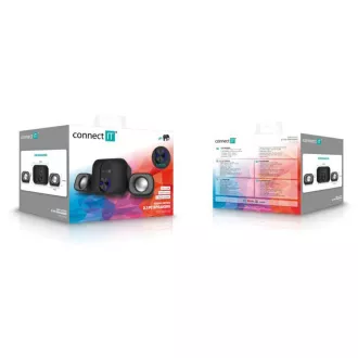 Boxe PC CONNECT IT Rumble PRO, 2.1, USB, 3,5 mm, negre