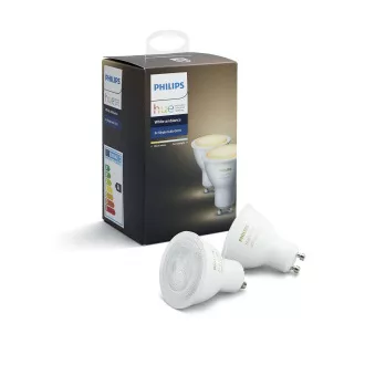 PHILIPS Hue White Ambiance, 2x bec 4, 2W GU10 PHILIPS Hue White Ambiance, 2x bec 4, 2W GU10