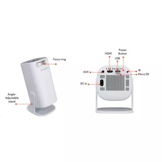 Proiector AOpen QH15s LCD 720p 6500 LED lm (180 ANSI) 1000:1 EMEA 0,62 Kg Consum energetic EURO/UK