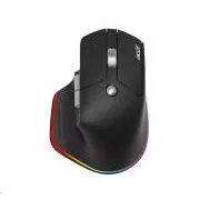 Mouse wireless ACER Easy Fit Mouse, ergonomic, 4000 dpi, 6 butoane, RGB, rază de acțiune 10 m, USB-C, BT, Negru