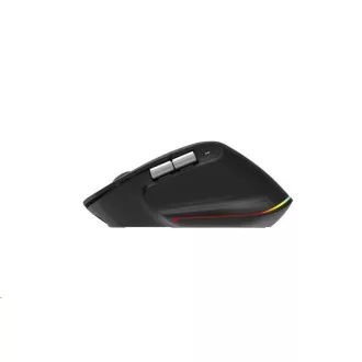 Mouse wireless ACER Easy Fit Mouse, ergonomic, 4000 dpi, 6 butoane, RGB, rază de acțiune 10 m, USB-C, BT, Negru