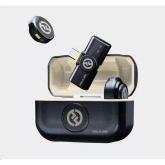 Hollyland Lark M2 USB-C - Microfon Lavalier fără fir cu USB-CPplug (Duo, Shine Charcoal)