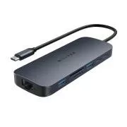 Hub 11-în-1 Hyper® EcoSmart™ Gen.2 cu HDMI dual, USB-C, 140 W, PD 3.1, tip pass-thru