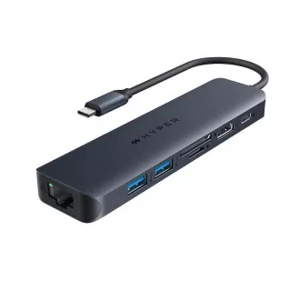Hub USB-C 7-în-1 Hyper® EcoSmart™ Gen.2, 100 W, cu alimentare prin cablu Hub USB-C 7-în-1 Hyper® EcoSmart™ Gen.2, 100 W, cu alimentare prin cablu