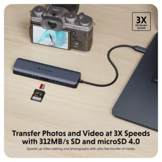 Hub USB-C 7-în-1 Hyper® EcoSmart™ Gen.2, 100 W, cu alimentare prin cablu Hub USB-C 7-în-1 Hyper® EcoSmart™ Gen.2, 100 W, cu alimentare prin cablu