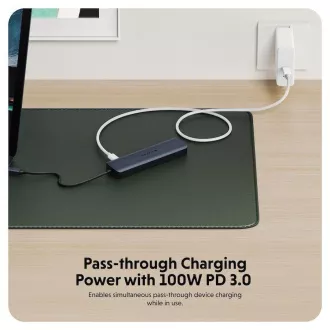 Hub USB-C 7-în-1 Hyper® EcoSmart™ Gen.2, 100 W, cu alimentare prin cablu Hub USB-C 7-în-1 Hyper® EcoSmart™ Gen.2, 100 W, cu alimentare prin cablu