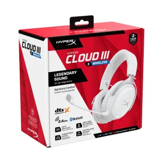 Căști de gaming wireless HyperX Cloud III S White
