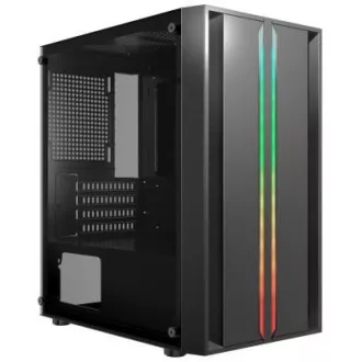 CRONO PCC-200-3 Carcasă Midi Tower, fără sursă de alimentare, negru