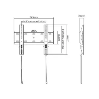 GEMBIRD Suport pentru televizor WM-42F-01, 23"-42" (30kg), fix GEMBIRD Suport pentru televizor WM-42F-01, 23"-42" (30kg), fix