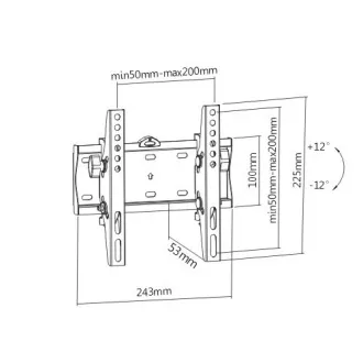 GEMBIRD Suport pentru televizor WM-42T-02, 23"-42" (30kg), înclinat GEMBIRD Suport pentru televizor WM-42T-02, 23"-42" (30kg), înclinat