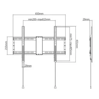 GEMBIRD Suport pentru televizor WM-80F-01, 37"-80" (70kg), fix