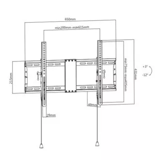 GEMBIRD Suport pentru televizor WM-80T-01, 37"-80" (70kg), înclinat