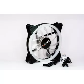 1stCOOL KIT AURA EVO CRYSTAL ARGB 3x ventilator Crystal White + controler ARGB Nano