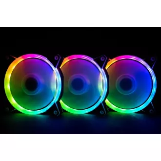 1stCOOL KIT AURA EVO CRYSTAL ARGB 3x ventilator Crystal White + controler ARGB Nano