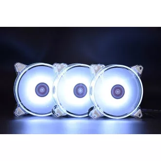 1stCOOL KIT AURA EVO CRYSTAL ARGB 3x ventilator Crystal White + controler ARGB Nano