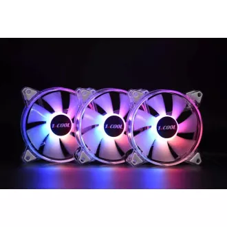 1stCOOL KIT AURA EVO CRYSTAL ARGB 3x ventilator Crystal White + controler ARGB Nano