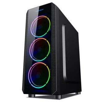 Carcasă VeinX Mars MAR01A Mid Tower, fără sursă de alimentare, 3xUSB, partea transparentă, 4xARGB Ventilator 120mm, negru - Despachetat Carcasă VeinX Mars MAR01A Mid Tower, fără sursă de alimentare, 3xUSB, partea transparentă, 4xARGB Ventilator 120mm, negru - Despachetat