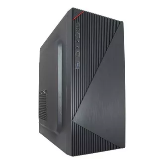 Carcasă VeinX Crown CR18A Mid Tower, fără sursă de alimentare, 1x USB3.0, 2x USB2.0, negru