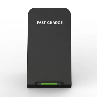 Încărcător wireless QI 1stCOOL H18, suport pliabil, USB-C, negru