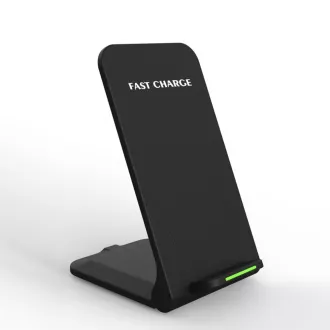 Încărcător wireless QI 1stCOOL H18, suport pliabil, USB-C, negru