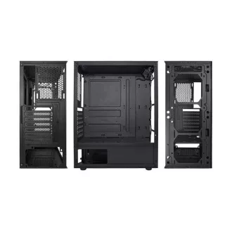 Carcasă VeinX HERMES MESH Mid Tower, ATX, 1xUSB 3.0, 2xUSB 2.0, 4x Ventilatoare ARGB, Controler ARGB, neagră
