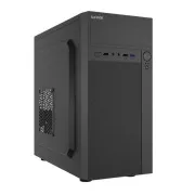 Carcasă 1stCOOL STEP Premium, micro tower, AU, USB 3.0, USB-C, 1x ventilator de 120 mm + 1x 80 mm, neagră