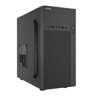 Carcasă 1stCOOL STEP Premium, micro tower, AU, USB 3.0, USB-C, 1x ventilator de 120 mm + 1x 80 mm, neagră