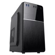 Carcasă VeinX Chant CH25M Micro Tower, fără sursă de alimentare, 1x USB-C, 2x USB 3.0, 1x USB 2.0, neagră