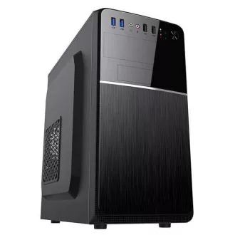 Carcasă VeinX Chant CH25M Micro Tower, fără sursă de alimentare, 1x USB-C, 2x USB 3.0, 1x USB 2.0, neagră