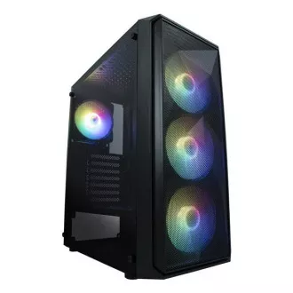 Carcasă VeinX ME19A Mid Tower, fără sursă de alimentare, 1x USB3.0, 1x USB2.0, 4x Ventilatoare ARGB de 120 mm, 1x Controller ARGB, neagră Carcasă VeinX ME19A Mid Tower, fără sursă de alimentare, 1x USB3.0, 1x USB2.0, 4x Ventilatoare ARGB de 120 mm, 1x Controller ARGB, neagră