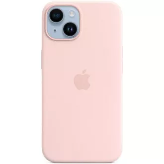 APPLE iPhone 14 carcasă din silicon cu MagSafe - Chalk Pink
