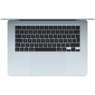 Apple MacBook Air 15'' cu cip M4, procesor cu 10 nuclee și GPU cu 10 nuclee, 16 GB, SSD de 512 GB - Albastru deschis
