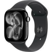 Carcasă din aluminiu negru intens de 42 mm cu GPS și curea sport neagră - S/M