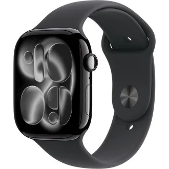 Carcasă din aluminiu negru intens de 46 mm cu GPS și curea sport neagră - S/M Carcasă din aluminiu negru intens de 46 mm cu GPS și curea sport neagră - S/M