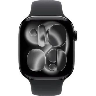 Carcasă din aluminiu negru intens de 46 mm cu GPS și curea sport neagră - S/M Carcasă din aluminiu negru intens de 46 mm cu GPS și curea sport neagră - S/M