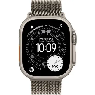 Carcasă Apple Watch Ultra 3 GPS + Cellular 49 mm din titan natural cu buclă milaneză din titan natural - Mare Carcasă Apple Watch Ultra 3 GPS + Cellular 49 mm din titan natural cu buclă milaneză din titan natural - Mare
