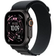 Carcasă Apple Watch Ultra 3 GPS + Cellular 49 mm din titan negru cu buclă Alpine Loop neagră - Mare