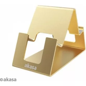 Stand AKASA Aries Pico, suport din aluminiu pentru telefon mobil si tableta, auriu